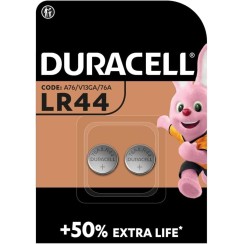2 Batterie LR44 Alcaline 1,5V Duracell
