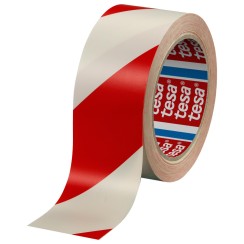 TESA 60760 Nastro Adesivo Segnaletico 50mm x 33m Rosso/Bianco