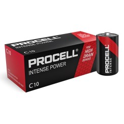 10 Batterie Mezza Torcia C 1.5V Procell Intense
